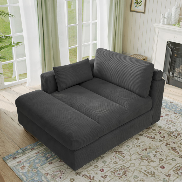 Andersons 41.91'' Corduroy Sofa Chaise